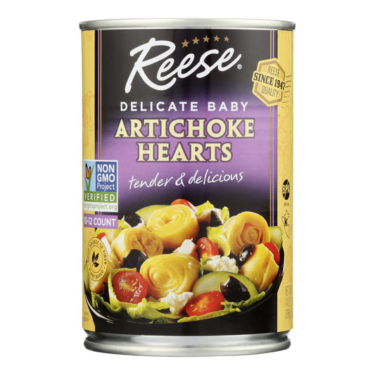 Reese Artichoke Hearts - Delicate Baby - Case of 12 - 14 Ounce.