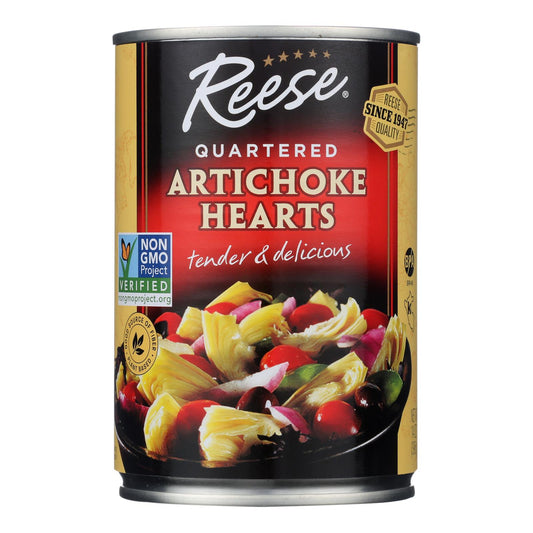 Reese Artichoke Hearts - Quartered - Case of 12 - 14 Ounce.