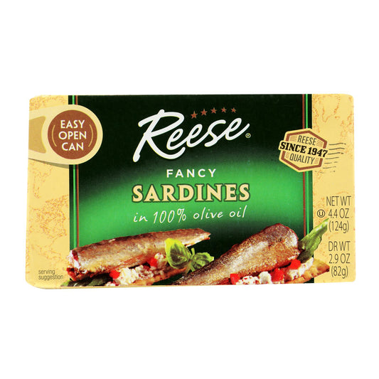 Reese's Fancy Sardines  - Case of 10 - 4.37 Ounce