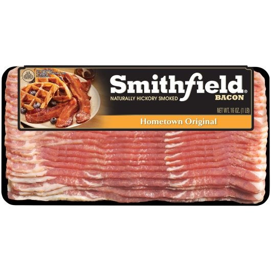 Smithfield Naturally Hickory Smoked Hometown Original Bacon 1 Pound, 24 Per (24 LB)