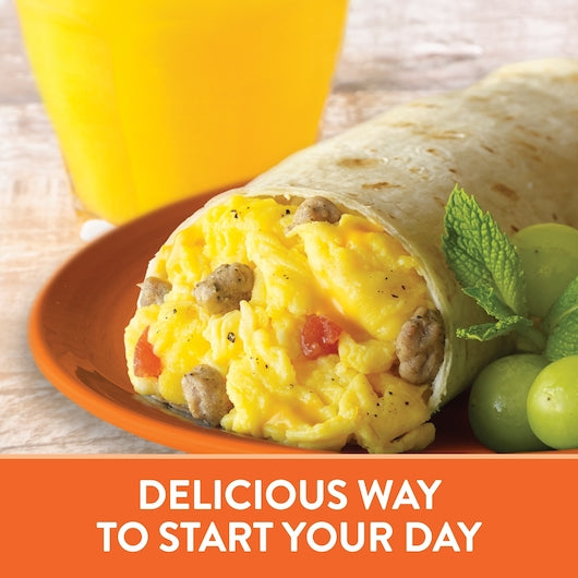 El Monterey Individually Wrapped Egg, Sausage, & Cheese Burrito, 4.5 Ounces - 24 Per Case