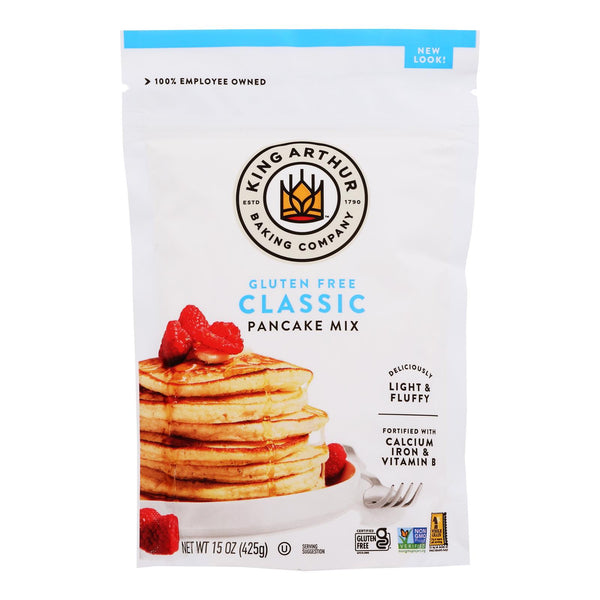 King Arthur Pancake Mix - Case of 6 - 15 Ounce.