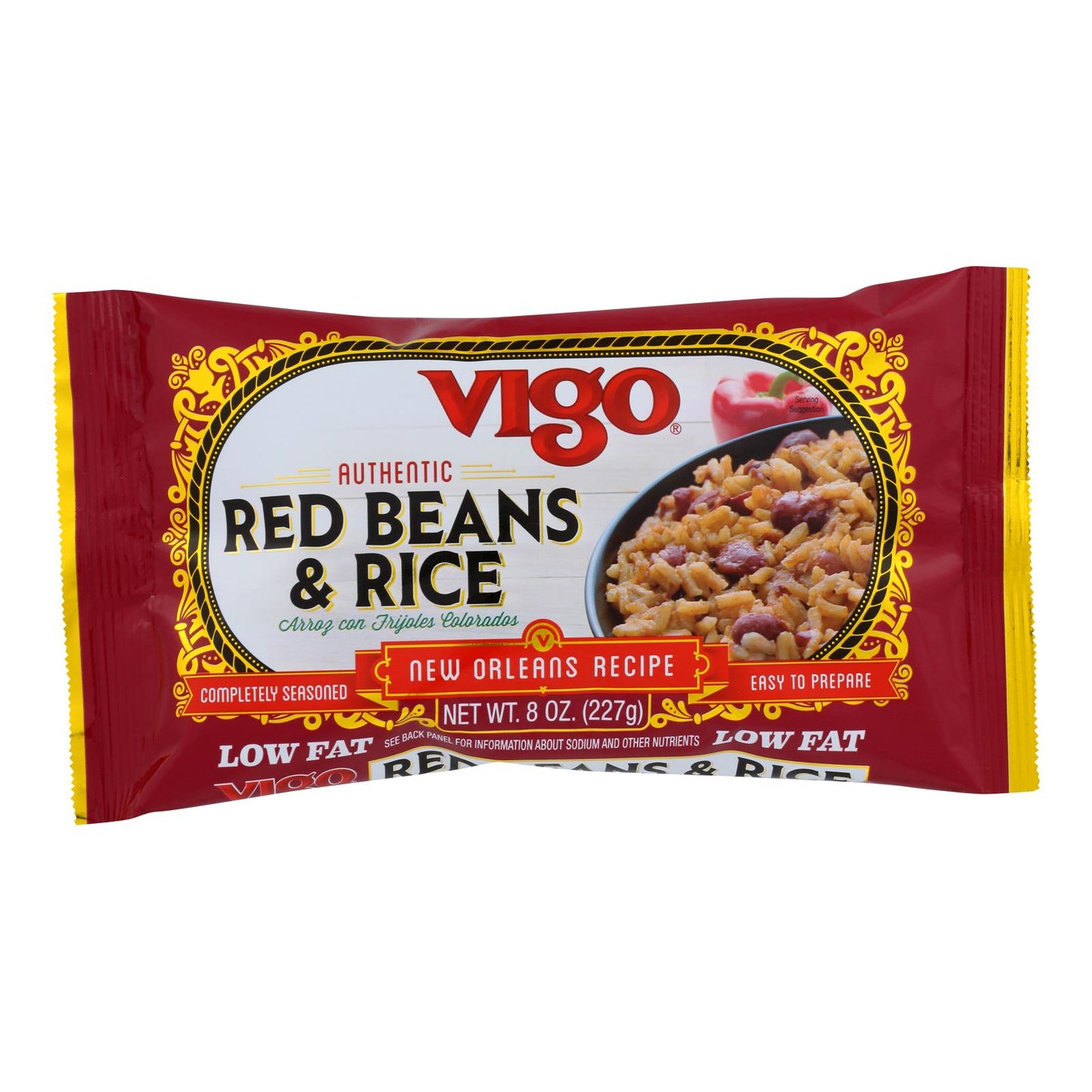 Vigo Red Beans and Rice - Case of 12 - 8 Ounce.