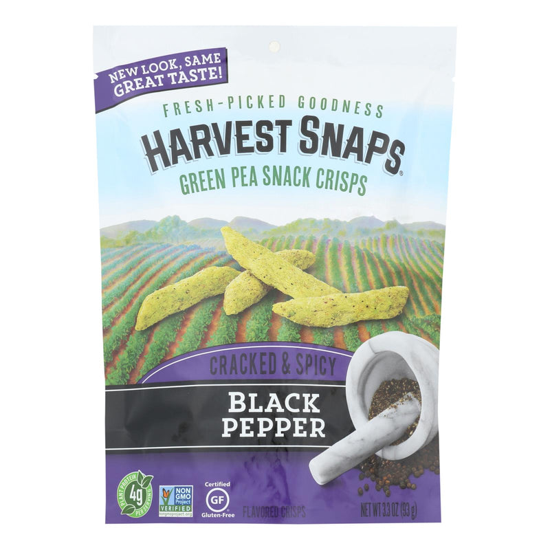 Calbee Snapea Crisp - Snapea Crisps - Black Pepper - Case of 12 - 3.3 Ounce