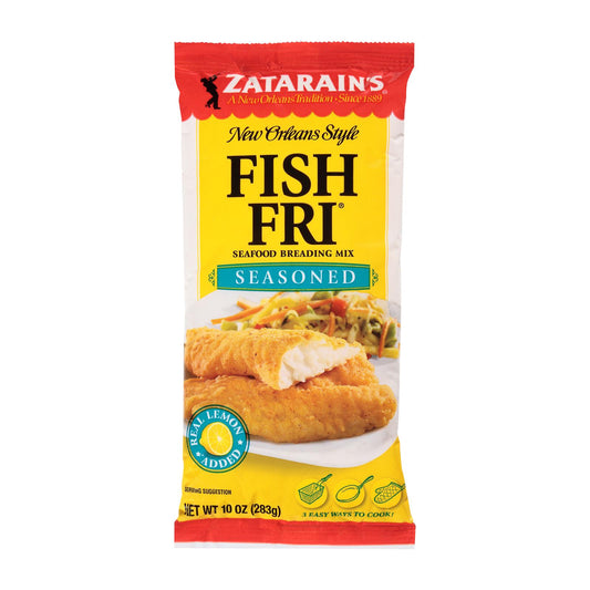 Zatarain's Fish Fry- Seasoned - Case of 12 - 10 Ounce.