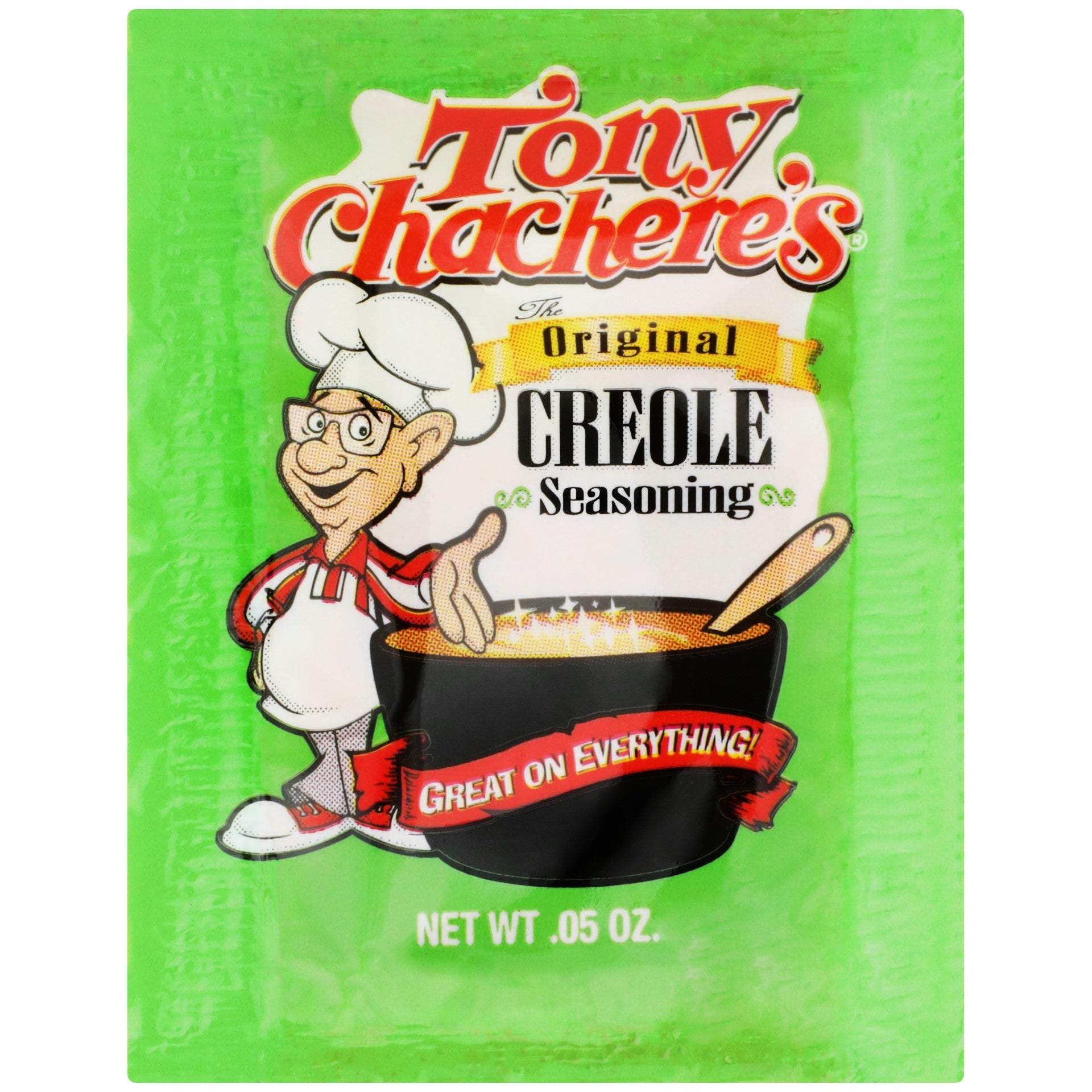 Tony Chachere's Creole Seasoning Packets 0.05 Ounce Size - 1000 Per Case.