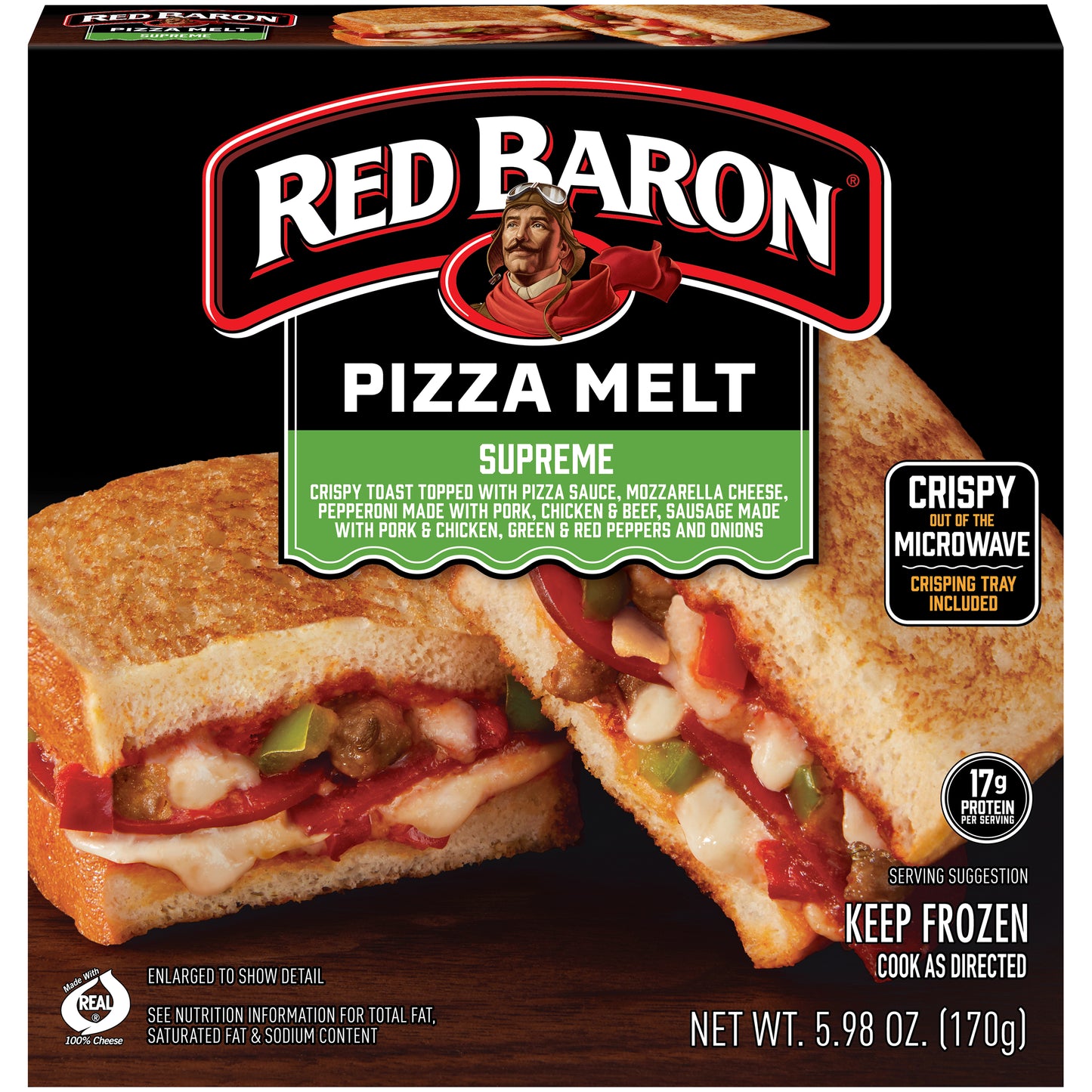 Red Baron Frozen Pizza Pizza Melt Supreme 5.98 Ounce Size - 12 Per Case.