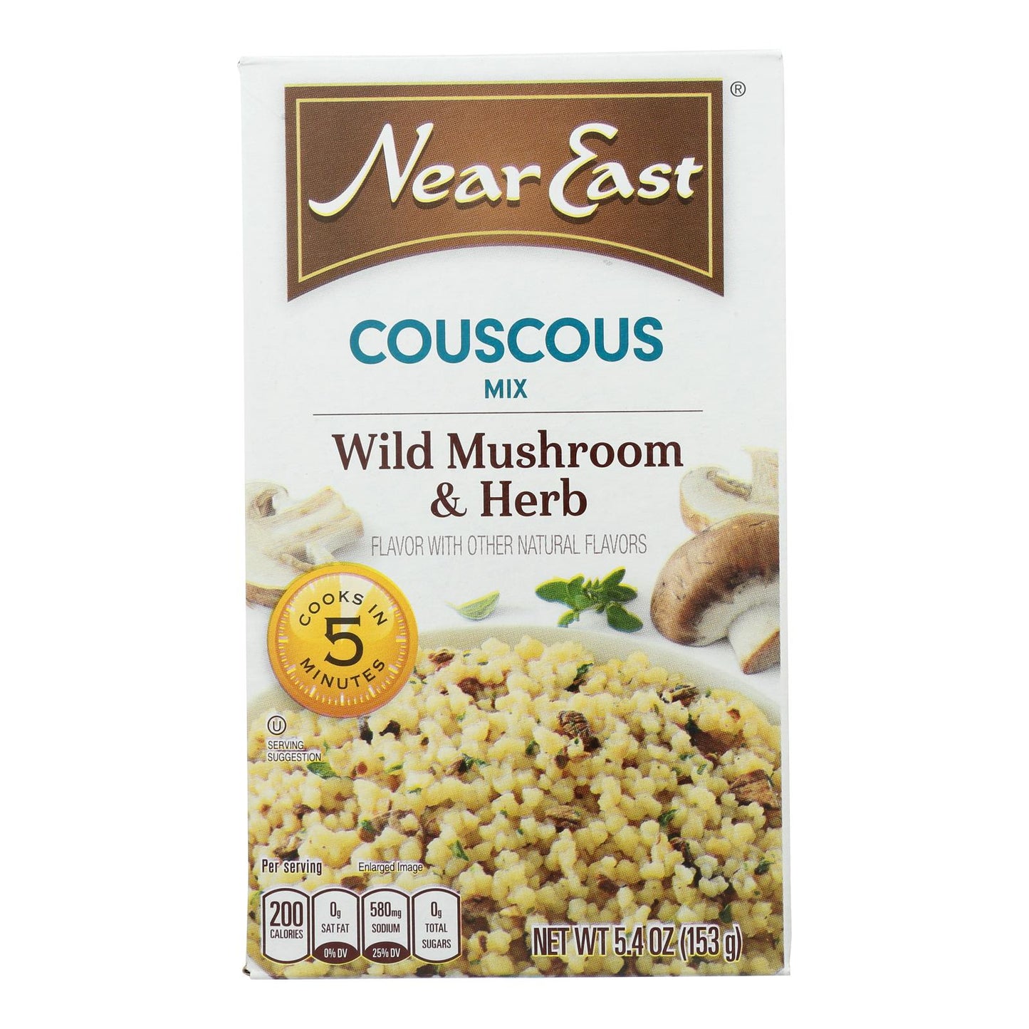 Near East Couscous Mix - Wild Mushroom and Herb - Case of 12 - 5.4 Ounce.