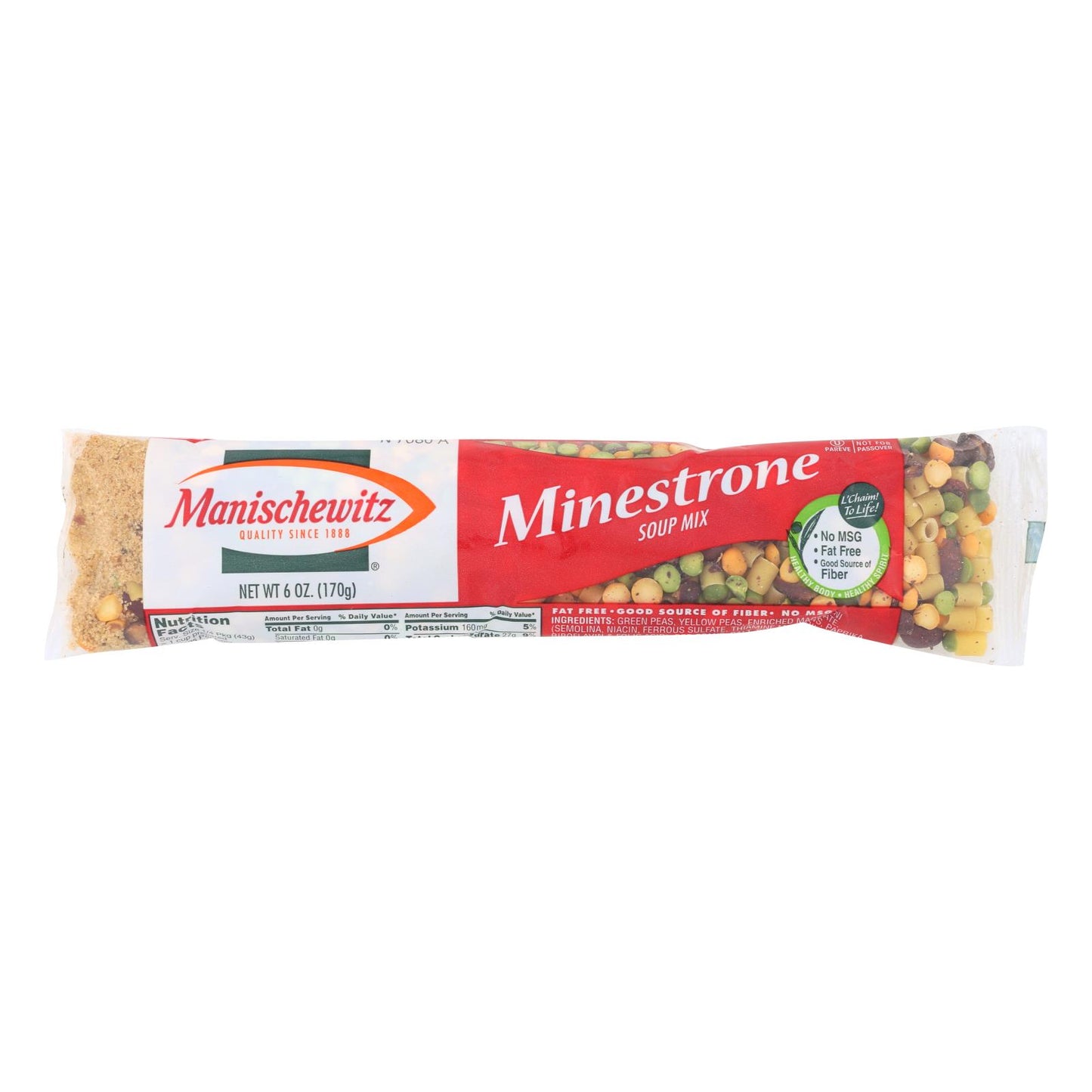 Manischewitz - Minestrone Cello Soup Mix - Case of 24 - 6 Ounce.