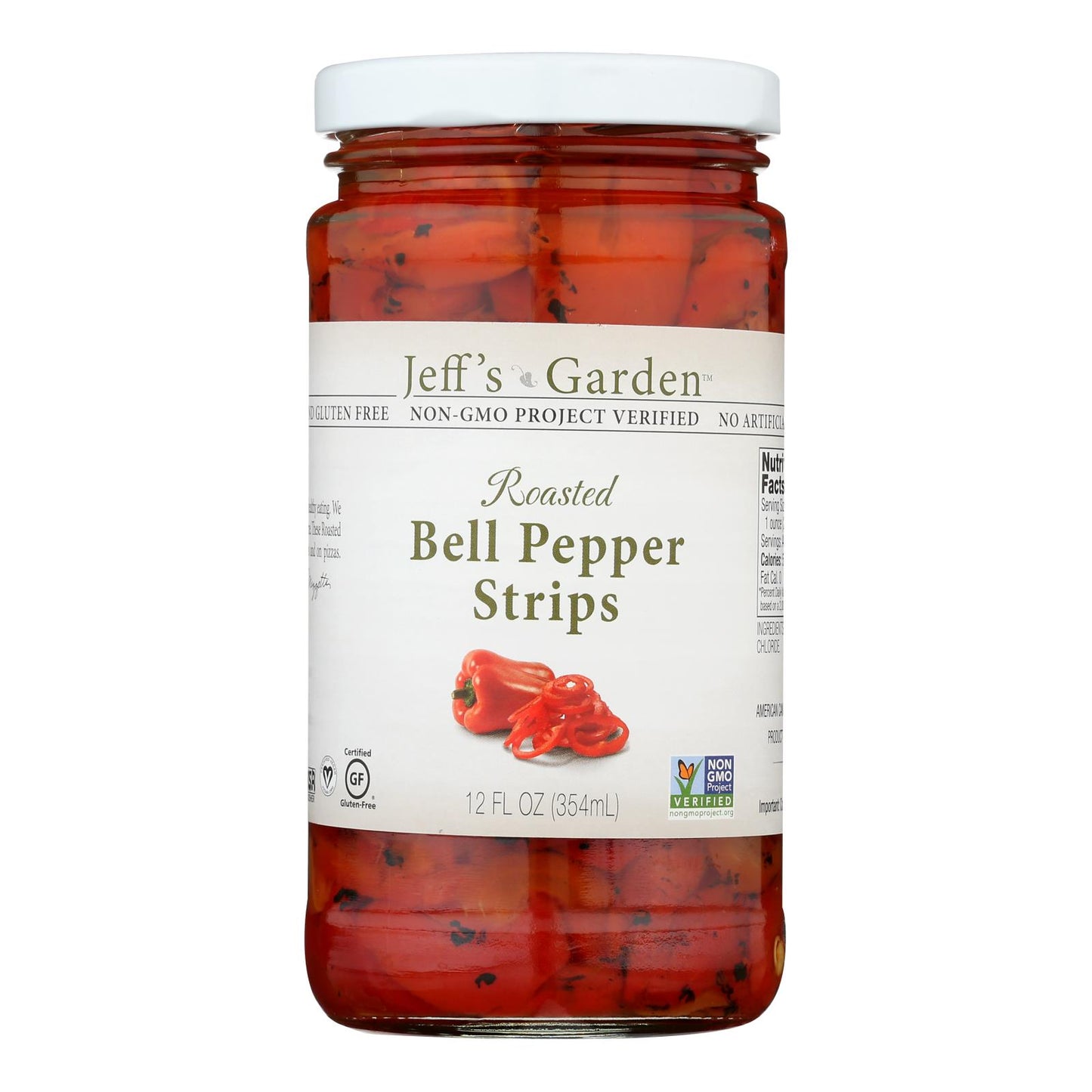 Jeff's Natural Jeff's Natural Bell Pepper Strip - Bell Pepper Strips - Case of 6 - 12 Ounce.