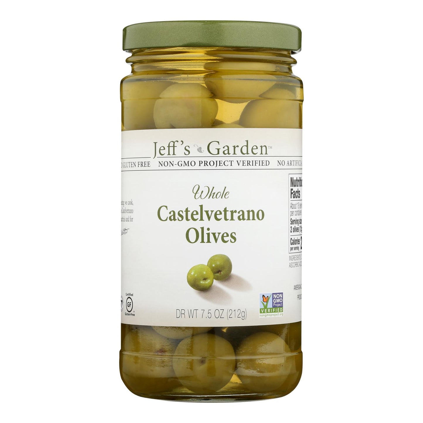 Jeff's Natural Jeff's Natural Castelvetrano Olives - Castelvetrano - Case of 6 - 7.5 Ounce.