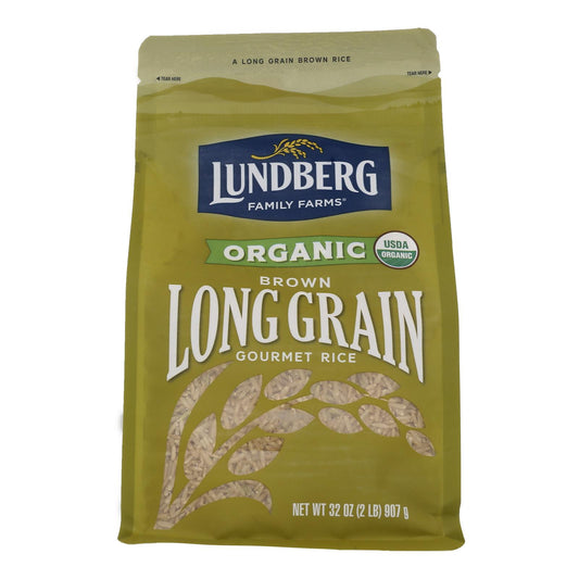 Lundberg Family Farms Organic Brown Long Grain Rice - Case of 6 - 2 lb.