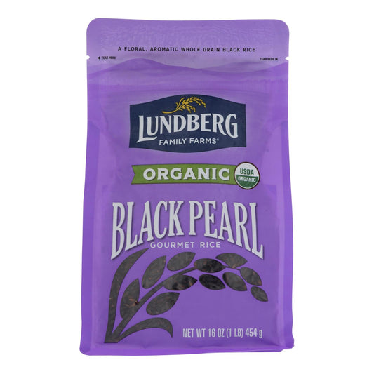 Lundberg Family Farms Organic Rice - Black Pearl - Case of 6 - 1 lb.