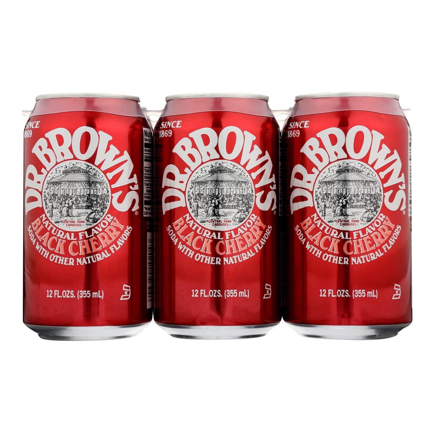 Dr. Brown - Soda Black Cherry - Case of 4 - 6/12 Fluid Ounce