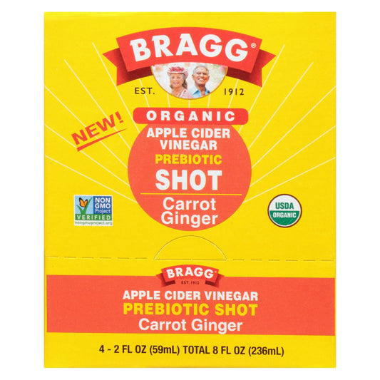 Bragg - Acv Shot Carrot Ginger - Case of 4-2 Fluid Ounce