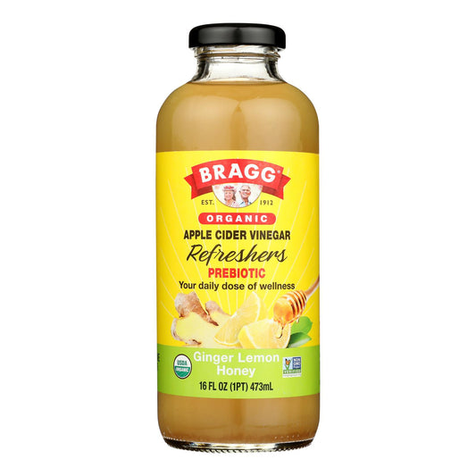 Bragg - Apple Cider Vinegar Ginger Lemon Honey Refresh - Case of 12-16 Fluid Ounce