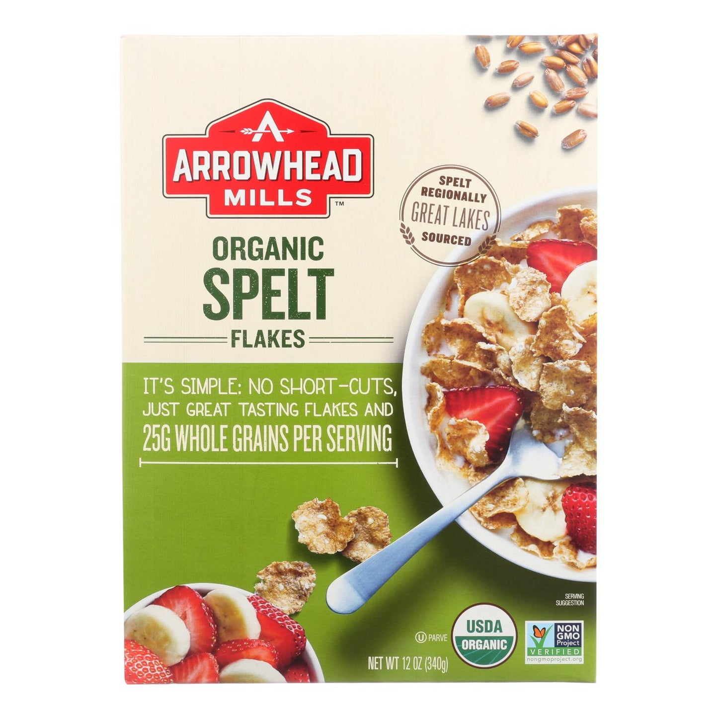 Arrowhead Mills - Cereal Spelt Flakes - Case of 6-12 Ounce