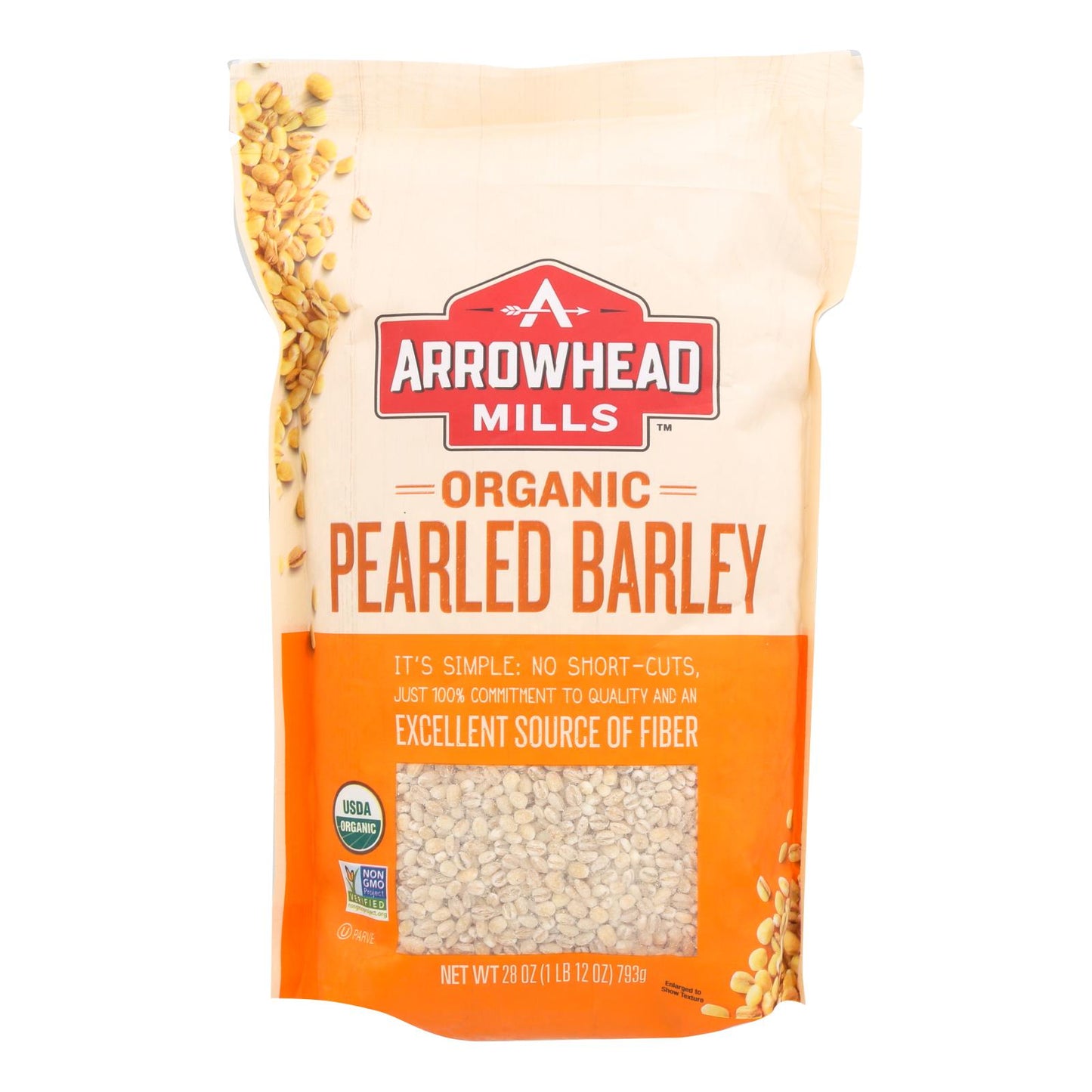 Arrowhead Mills - Organic Barley - Pearled - Case of 6 - 28 Ounce.