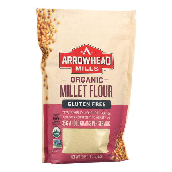 Arrowhead Mills - Organic Millet Flour - Gluten Free - Case of 6 - 23 Ounce.