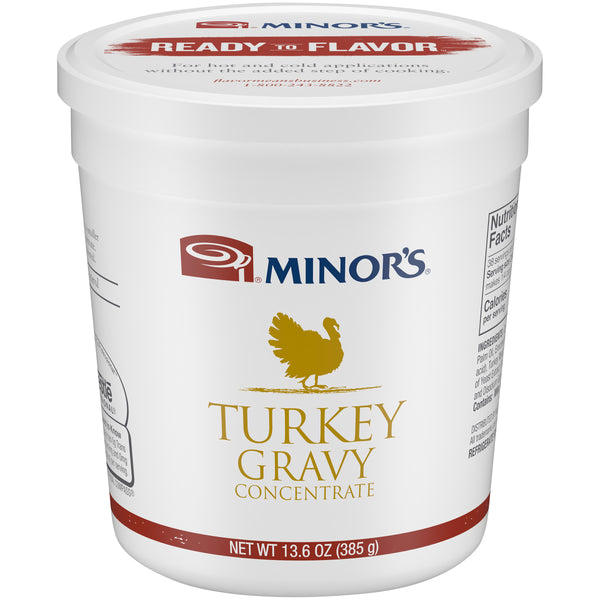 Minor's Turkey Gravy Concentrate (No Added Msg) 13.6 Ounce Size - 6 Per Case.