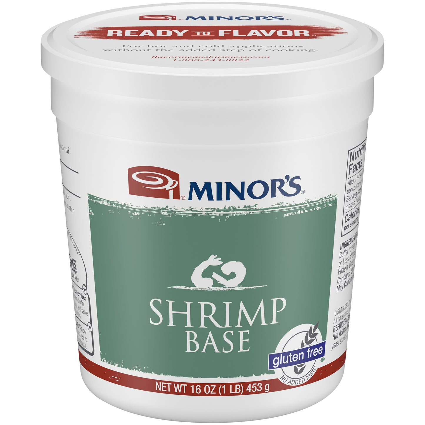 Minor's Shrimp Base (No Added Msg) 1 Pound Each - 6 Per Case.