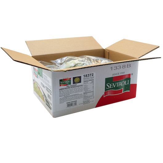 Seviroli Foods Pasta Large Round Spinach Cheese Ravioli 2.5 Pound Each - 2 Per Case.