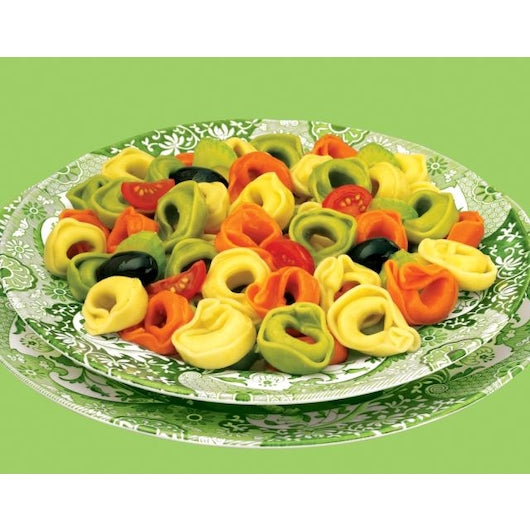 Seviroli Foods Pasta Tri-Color Cheese Tortellini 14 Ounce Size - 12 Per Case.