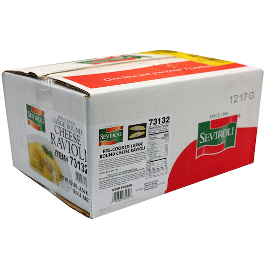 Seviroli Foods Pasta Large Round Cheese Ravioli 5 Pound Each - 2 Per Case.
