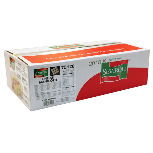Seviroli Foods Pasta Cheese Manicotti 60 Count, 5 Pound Each - 2 Per Case.