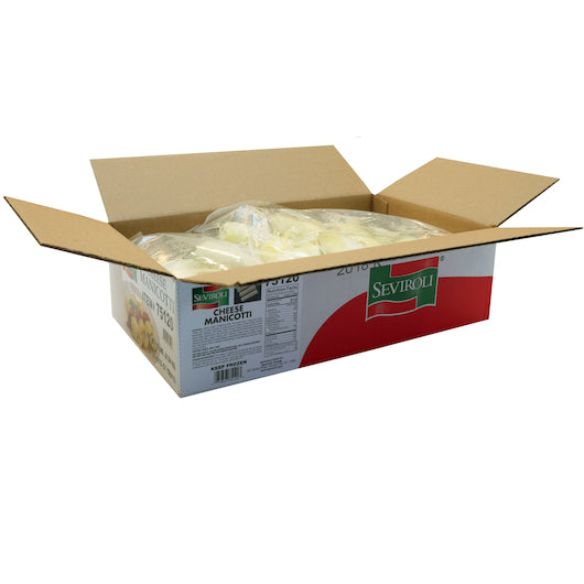 Seviroli Foods Pasta Cheese Manicotti 60 Count, 5 Pound Each - 2 Per Case.
