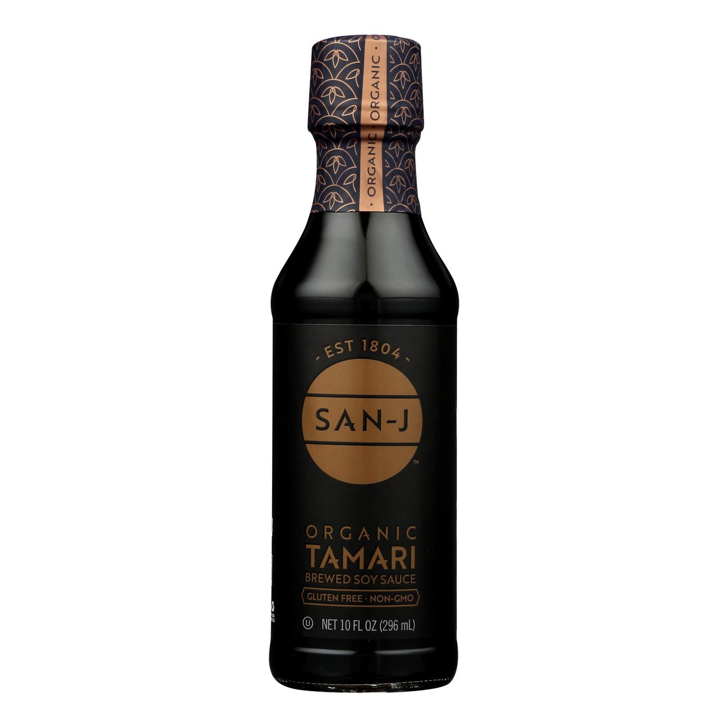 San - J Tamari Soy Sauce - Organic - Case of 6 - 10 Fl Ounce.