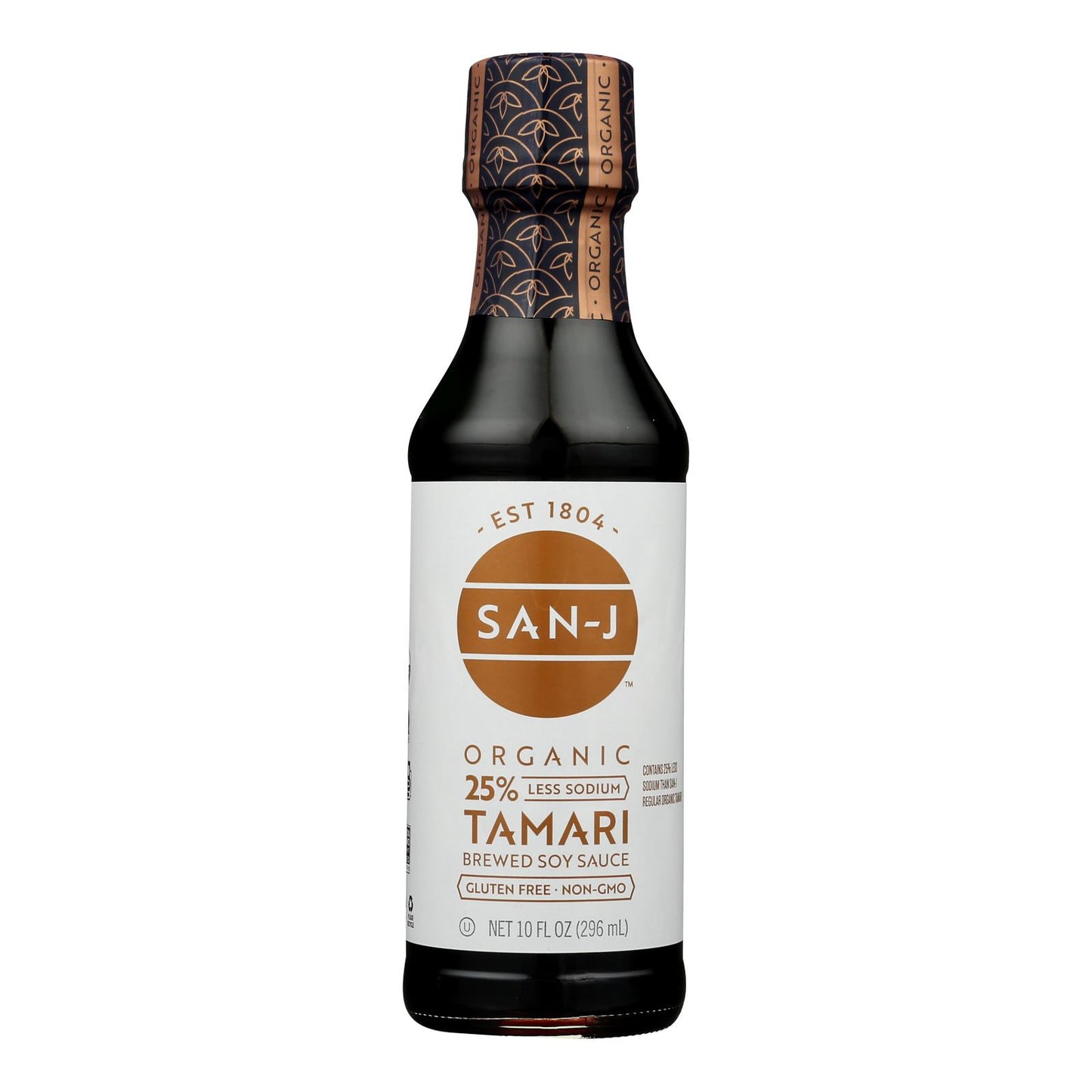 San - J Tamari Soy Sauce - Organic - Case of 6 - 10 Fl Ounce.