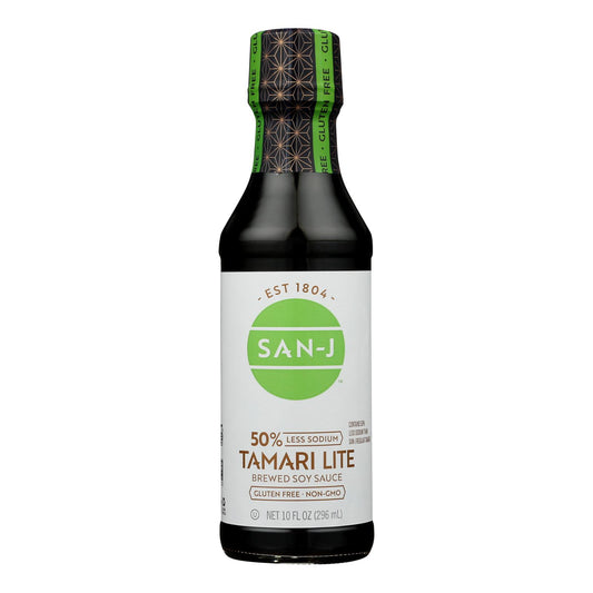 San - J Tamari Soy Sauce - Lite - Case of 6 - 10 Fl Ounce.