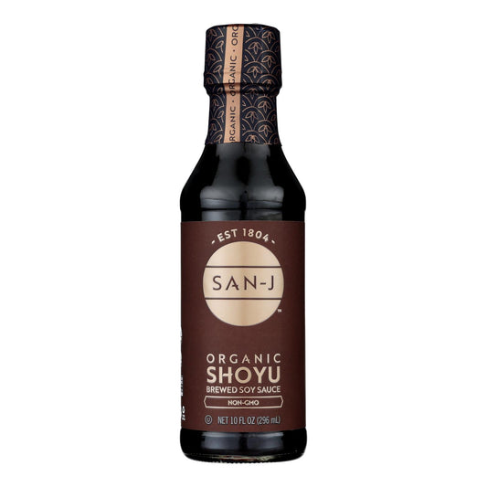 San - J Shoyu Soy Sauce - Organic - Case of 6 - 10 Fl Ounce.