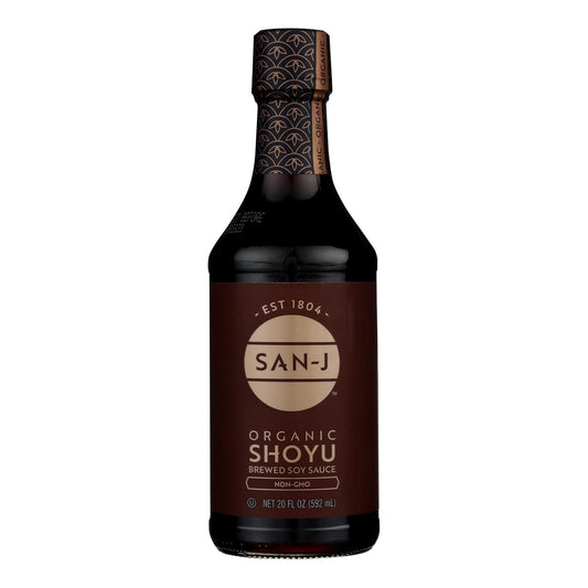 San - J Shoyu Soy Sauce - Organic - Case of 6 - 20 Fl Ounce.