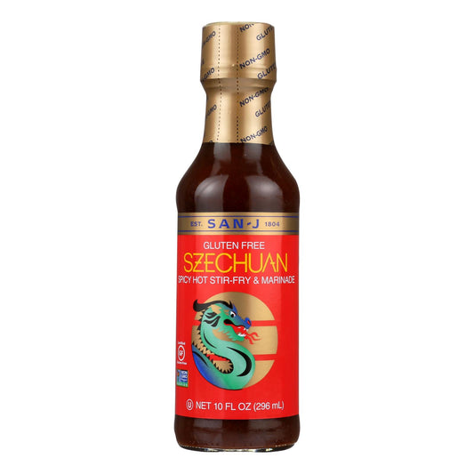 San - J Cooking Sauce - Szechuan - Case of 6 - 10 Fl Ounce.