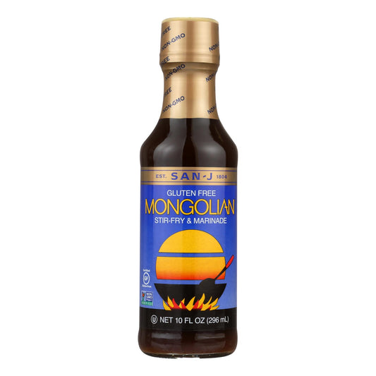 San - J Cooking Sauce - Mongolian - Case of 6 - 10 Fl Ounce.