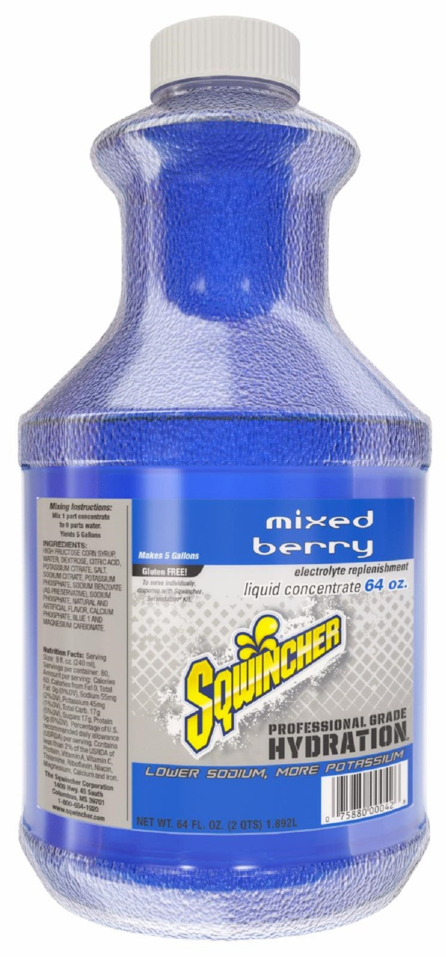 Sqwincher Mixed Berry Liquid Concentrate 6-64 Fluid Ounce Gluten Free 6-64 Fluid Ounce