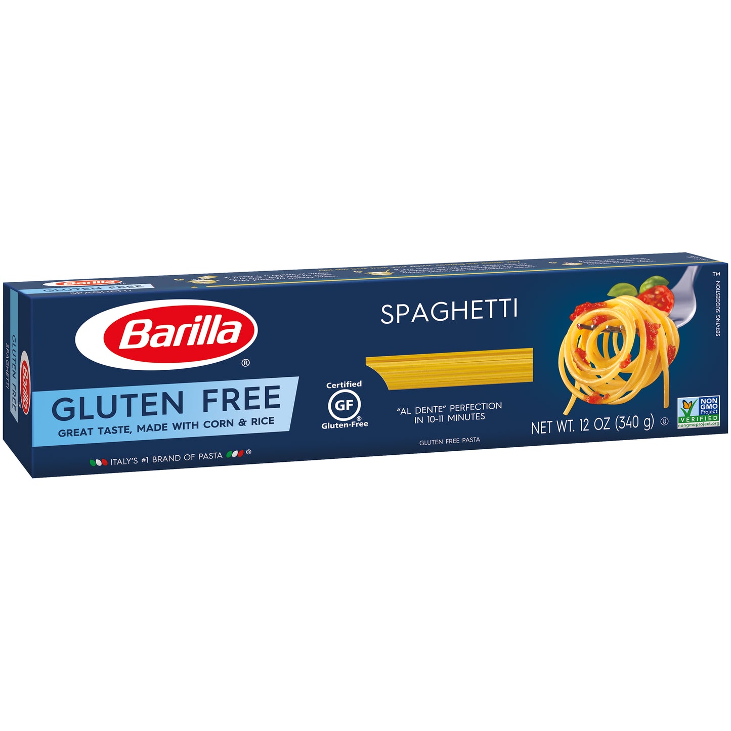 Spaghetti Gluten Free Barilla USA 12 Ounce Size - 12 Per Case.