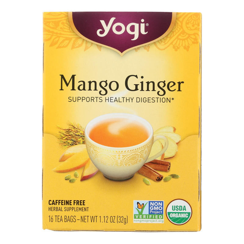 Yogi Tea - Organic - Mango Ginger - Case of 6 - 16 BAG