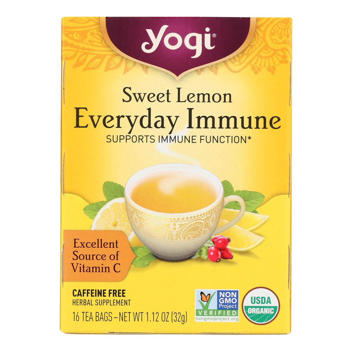 Yogi - Tea Lemon Evdy Immune - Case of 6-16 BAG