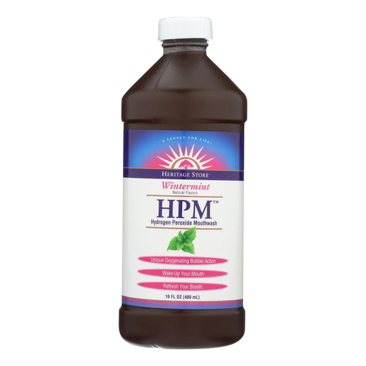 Heritage Products HPM Hydrogen Peroxide Mouthwash Wintermint - 16 fl Ounce