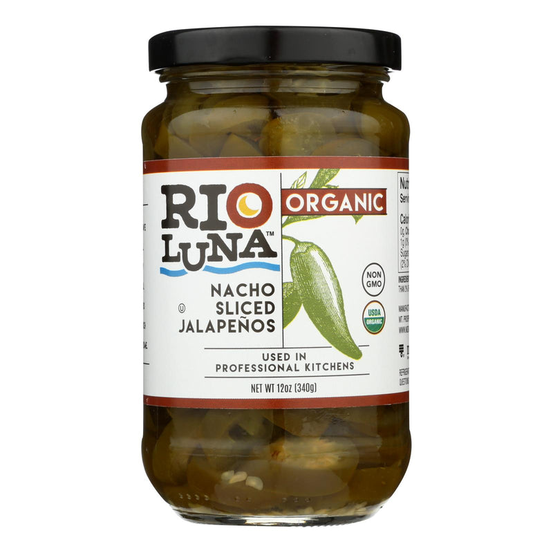 Rio Luna Organic Nacho Sliced Jalapenos - Case of 12 - 12 Ounce