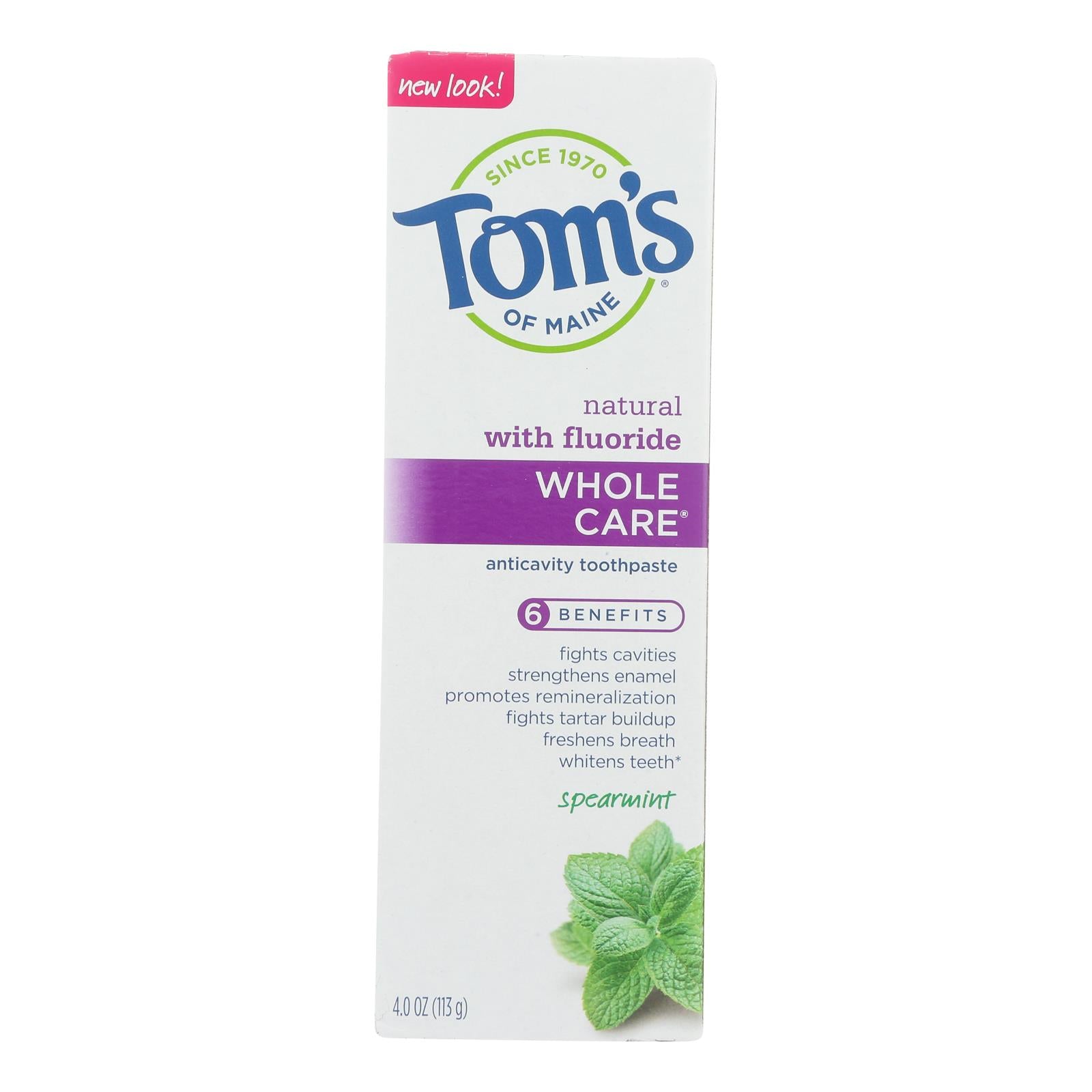 Tom's Of Maine - Tp Whole Care Sprmnt Fluor - Case of 6 - 4 Ounce