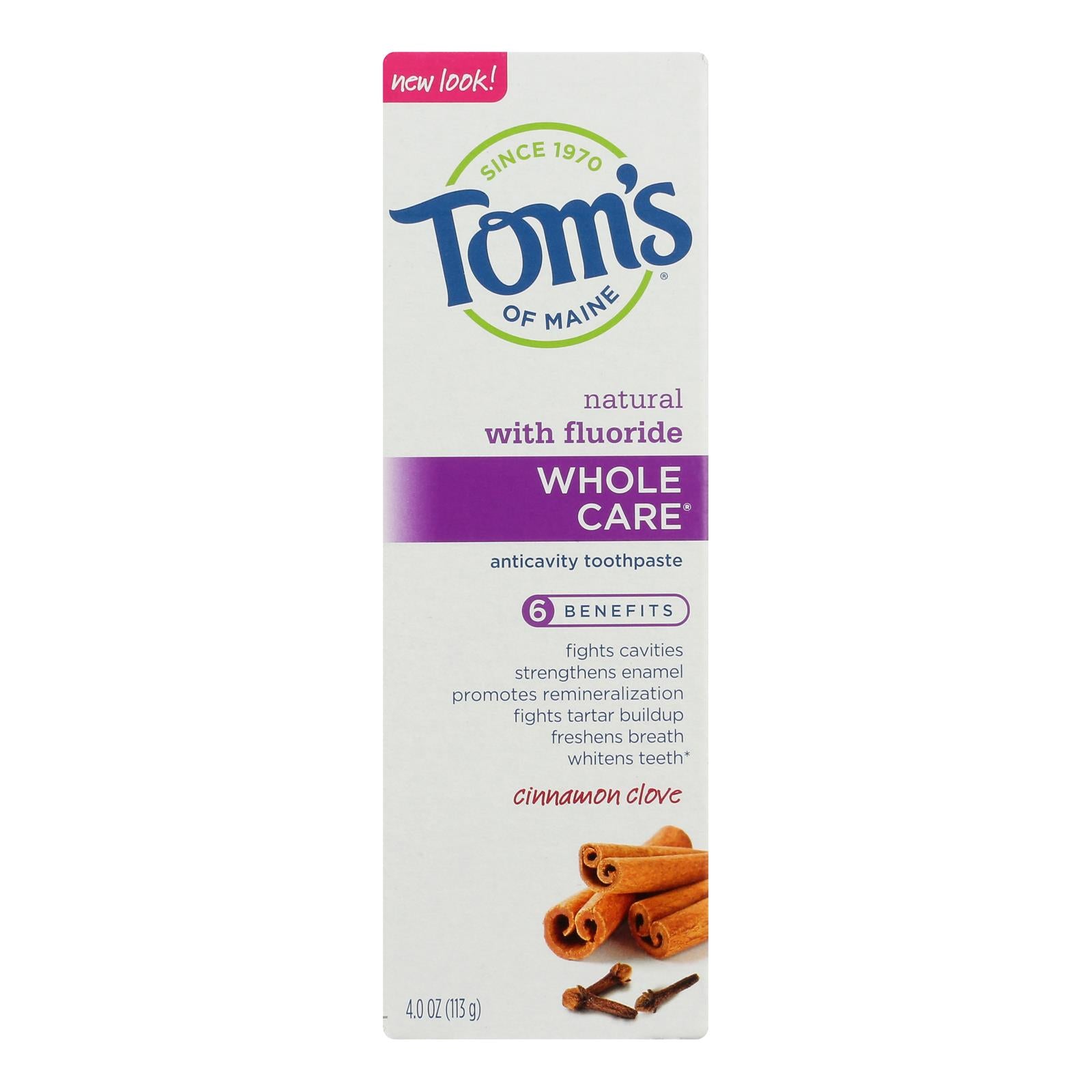 Tom's Of Maine - Tp Whole Care Cinnamn Clove - Case of 6 - 4 Ounce