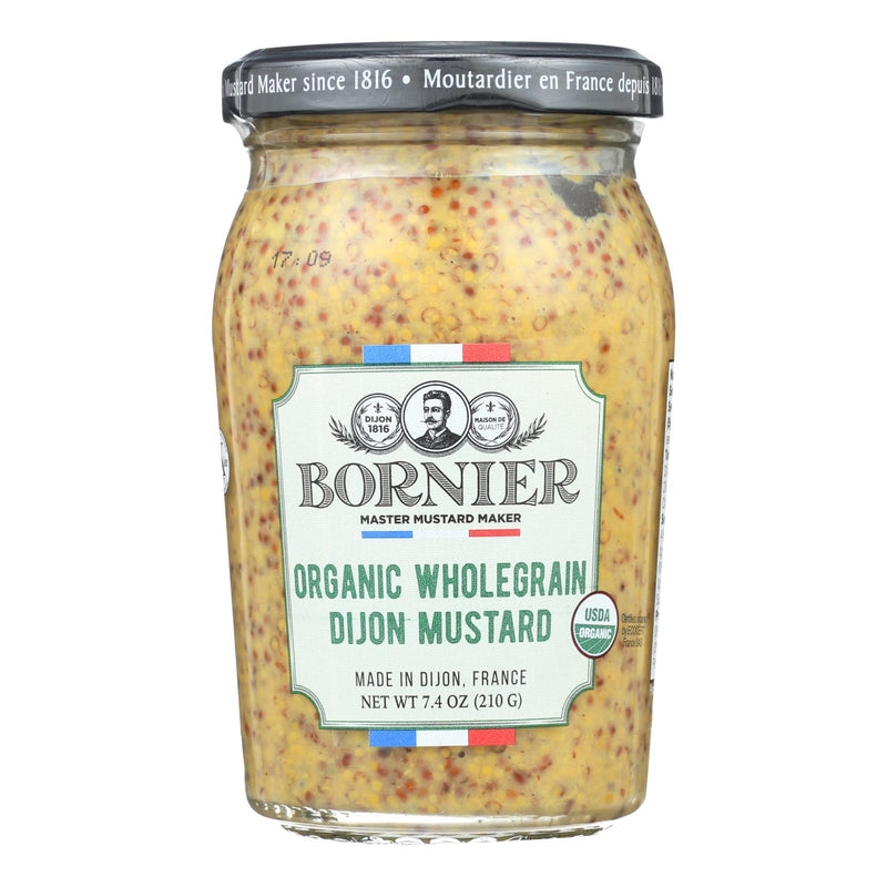 Bornier - Mustard - Organic Whole Grain - Case of 6 - 7.4 Ounce.