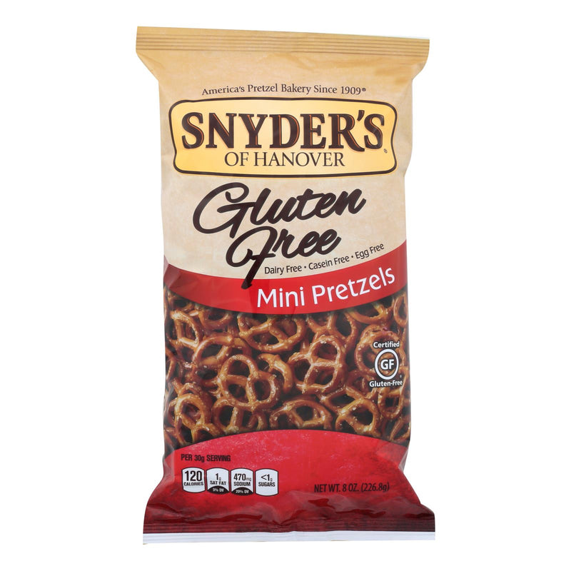 Snyder's of Hanover Mini Pretzels - Gluten Free - Case of 12 - 8 Ounce.