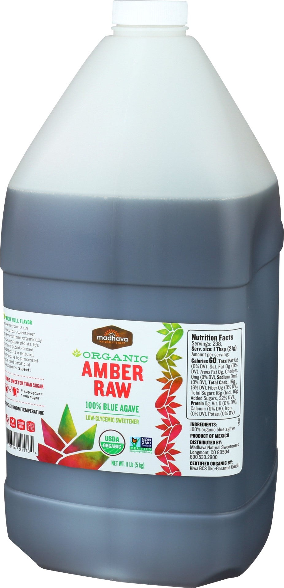 Amber Agave 11 Pound Each - 4 Per Case.