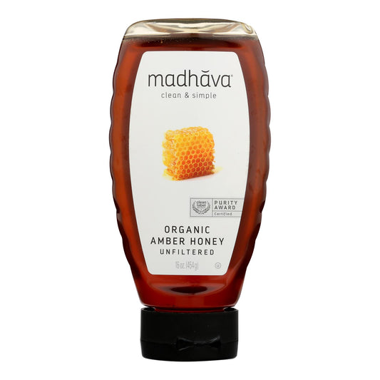 Madhava Honey - Honey Lt Amber Squz - Case of 6 - 16 Ounce