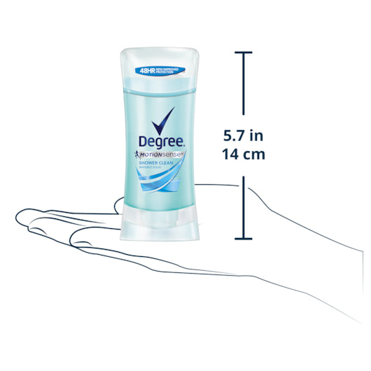 Degree Motion Sense Invisible Solid Shower Clean Anti-Perspirant & Deodorant 2.6 Ounce Size - 12 Per Case.